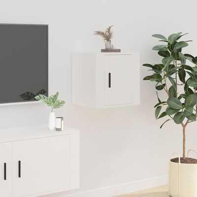 vidaXL Seinäkiinnitettävät TV-tasot 2 kpl valkoinen 40x34,5x40 cm