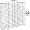 vidaXL Kaarevat kivikorit 6 kpl 200x50x180/200 cm galvanoitu rauta