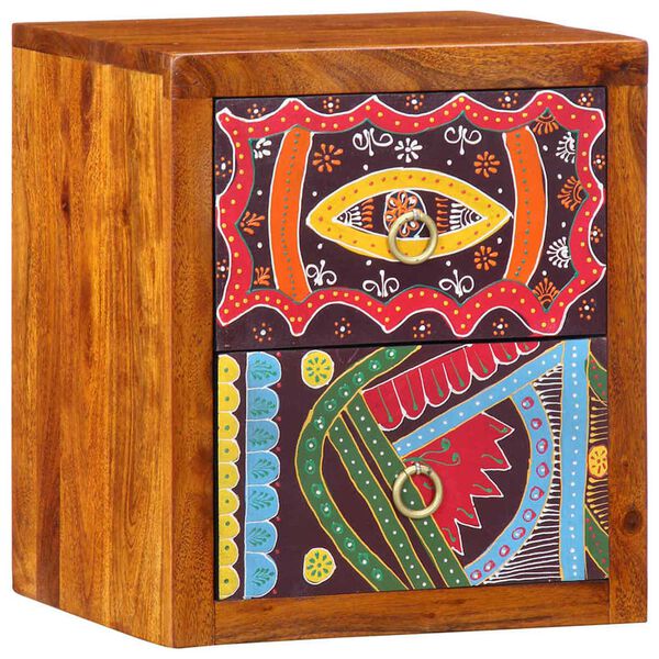 vidaXL Yöpöytäkaappi Ruskea 35 x 30 x 40 cm Tiheä akasiapuu