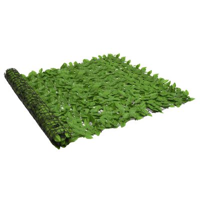 vidaXL Parvekkeen suoja vihreillä lehdillä 600x150 cm