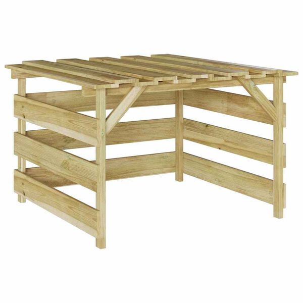 vidaXL Robottiruohonleikkurin autotalli Ruskea 84 x 80 x 56 cm