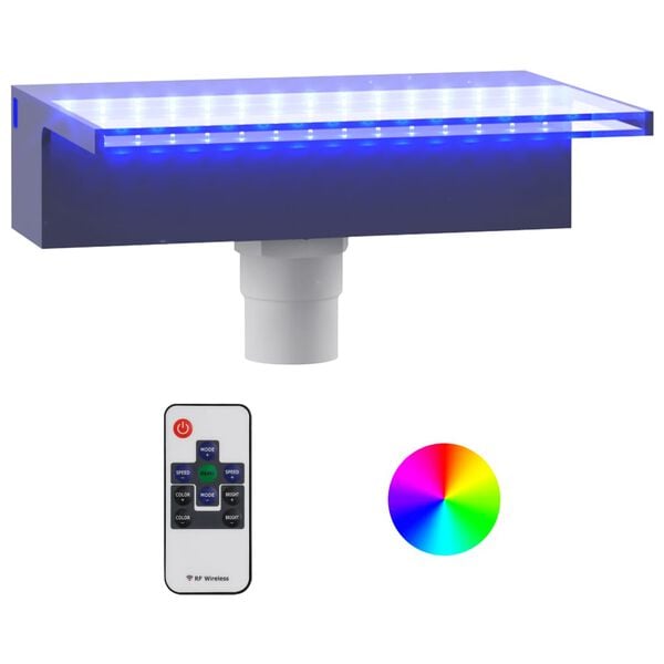 vidaXL Vesiputous RGB LED-valoilla akryyli 30 cm