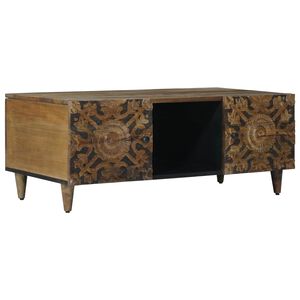vidaXL Sohvap&ouml;yt&auml; Ruskea 100 x 54 x 40 cm Kiinte&auml; mango puu