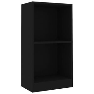 vidaXL kirjahylly musta 40x24x75 cm suunniteltu puu