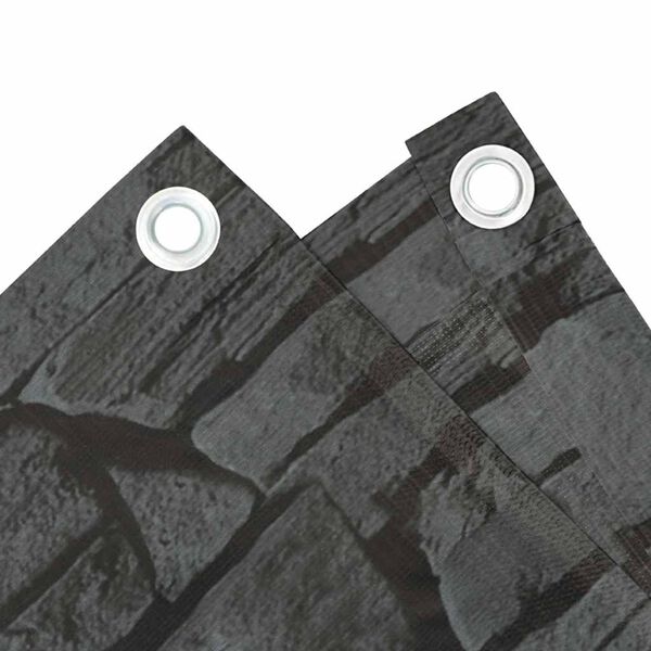 vidaXL Parvekkeen yksityisyyssuoja kivityyli harmaa 600x120 cm PVC