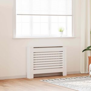 vidaXL L&auml;mp&ouml;patterin suoja MDF 112x19x81,5 cm valkoinen