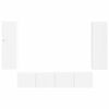 vidaXL TV-tasosetti Sein&auml;kiinnitett&auml;v&auml; 4 pcs Valkoinen Tekninen puu