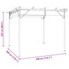 vidaXL Pergola sisäänvedettävä katto taupe 3x3 m teräs 180 g/m²