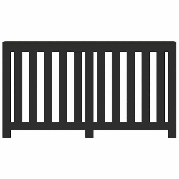 vidaXL L&auml;mp&ouml;patterin suoja musta 149x20x82 cm tekninen puu