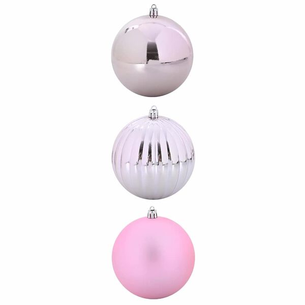 vidaXL Joulupallo Setti XXL 3 pcs Pinkki Muovi