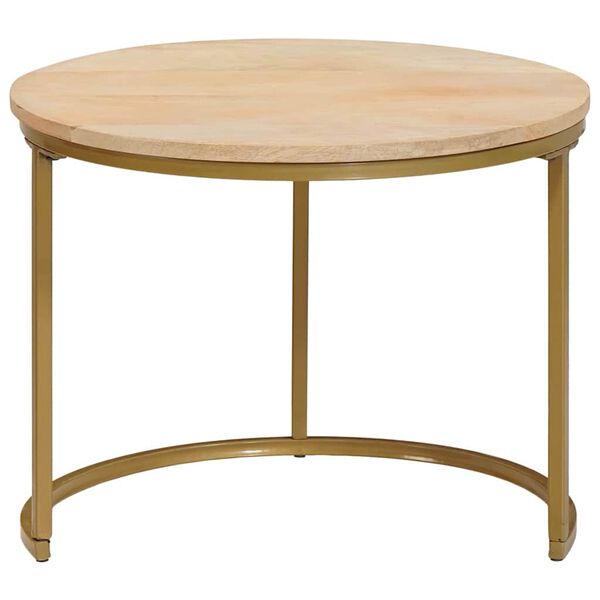 vidaXL Pesup&ouml;yd&auml;t kahville 3 pcs Ruskea T&auml;ysi Mangopuu ja ter&auml;s