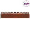 vidaXL Nurmikonreunukset 20 kpl 103 x 0,05 x 22 cm S&auml;&auml;nkest&auml;v&auml; ter&auml;s