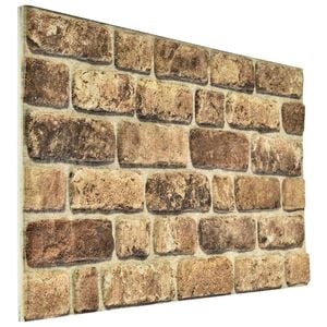 vidaXL Sein&auml;paneelit 10 kpl 100 x 50 cm Tumma hiekka EPS vaahtomuovi