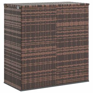 vidaXL Puutarhan s&auml;ilytyslaatikko PE-rottinki 100x49x103,5 cm ruskea