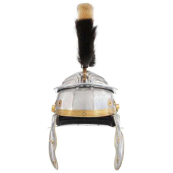 vidaXL Roomalaisen sotilaan kypärä antiikki kopio hopea teräs