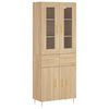 vidaXL Kaappi Sonoma tammi 69,5x34x180 cm tekninen puu