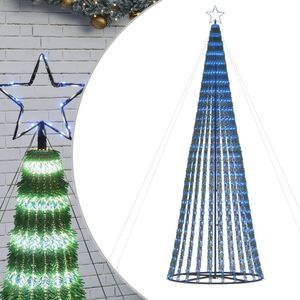 vidaXL LED joulukuusi 688 sinist&auml; LED-valoa 300 cm