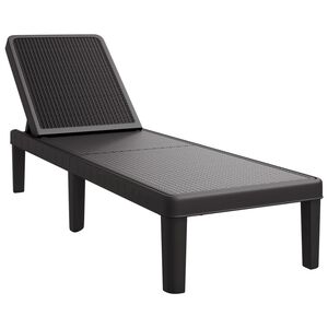 vidaXL Aurinkotuoli 4 suuntaan s&auml;&auml;dett&auml;v&auml; 155,5x57x28 cm polypropeeni