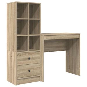 vidaXL P&ouml;yt&auml; Sonoman tammi 125,5 x 40 x 127 cm 2 kpl