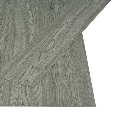vidaXL Itsekiinnittyvä lattialankku 4,46 m² 3mm PVC harmaa