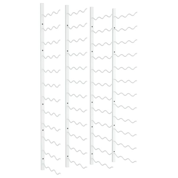 vidaXL Seinälle kiinnitettävä viinipulloteline 36 pullolle 2 kpl rauta