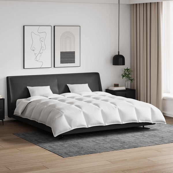 vidaXL Peittosarja tyynyllä 3 pcs Valkoinen Untuvahöyhen