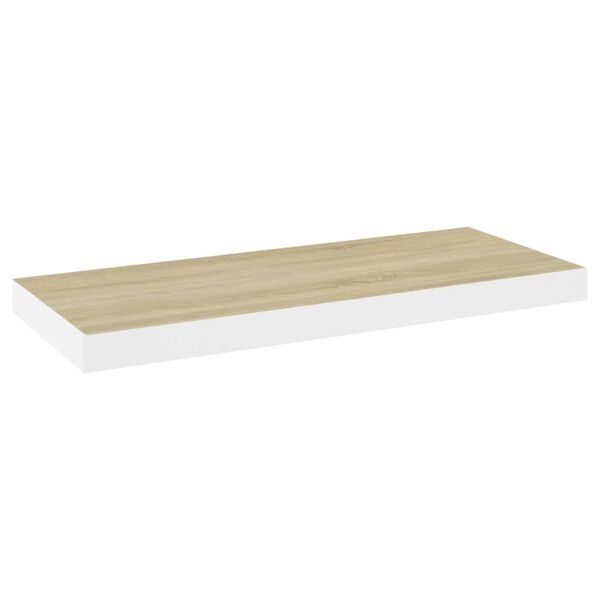 vidaXL Kelluvat seinähyllyt 4 kpl tammi ja valkoinen 60x23,5x3,8 MDF
