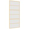 vidaXL Liukuovi kulta 90x205 cm himme&auml; ESG-lasi ja alumiini