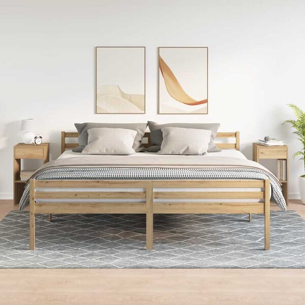 vidaXL y&ouml;p&ouml;yt&auml;kaapit laatikolla 2 kpl k&auml;sity&ouml;l&auml;inen tammi 35x34x66,5cm