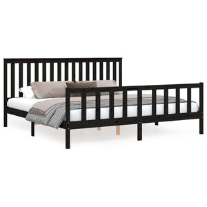vidaXL S&auml;ngynrunko p&auml;&auml;dyll&auml; musta 200x200 cm t&auml;ysi m&auml;nty