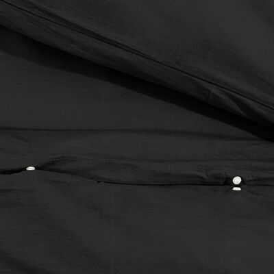 vidaXL Pussilakanasetti musta 135x200 cm kevyt mikrokuitu