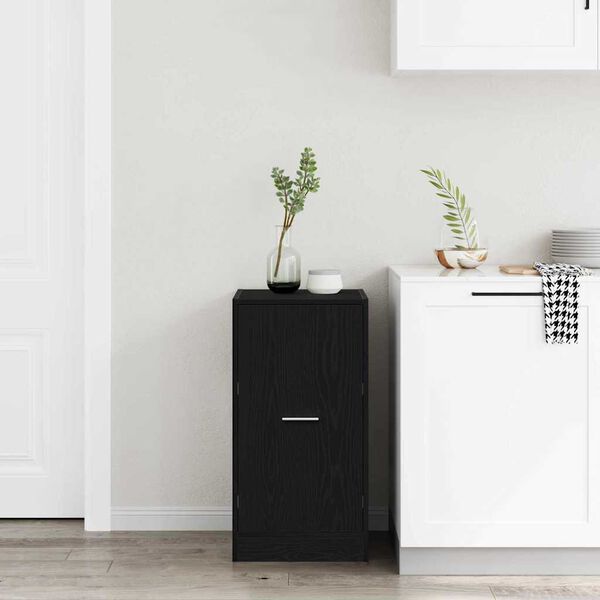 vidaXL Apteekkarikaappi Musta tammi 40 x 41 x 77.5 cm Tekninen puu