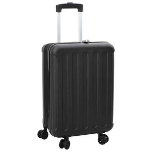 vidaXL Matkalaukku lukkoon Musta 43 x 27 x 66 cm ABS-muovi
