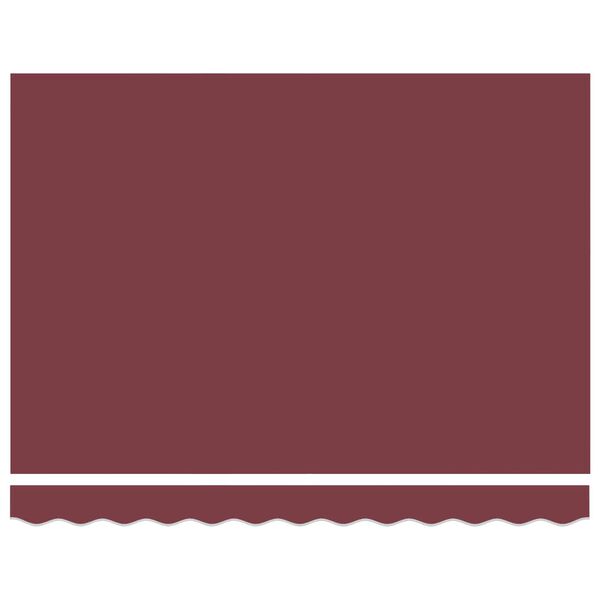 vidaXL Vetoutuva markiisi Burgundi 350 x 250 cm Polyesteri ja metalli