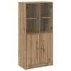 vidaXL Kaappi ovilla artesaani tammi 68x37x142 cm tekninen puu