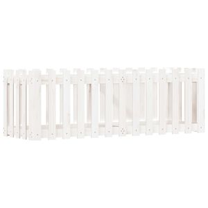 vidaXL Kukkalaatikko aitamuotoilu valkoinen 150x50x50 cm t&auml;ysi m&auml;nty