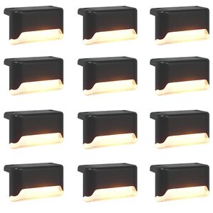 vidaXL 12 kpl L&auml;mpim&auml;n Valkoinen 4,5 cm ABS ja PS