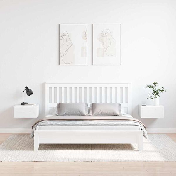 vidaXL Y&ouml;p&ouml;yt&auml; 2 pcs Valkoinen 37 x 35 x 18,5 cm T&auml;ysi m&auml;nty