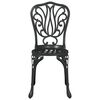 vidaXL Puutarhan Bistro Set 3 pcs Musta Alumiini