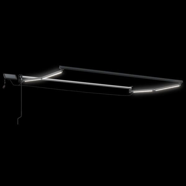 vidaXL K&auml;sik&auml;ytt&ouml;inen vet&auml;ytyv&auml; markiisi LED-valoilla 2,5 x 2 m