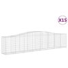 vidaXL Kaarevat kivikorit 15 kpl 400x50x80/100 cm galvanoitu rauta