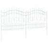 vidaXL Puutarha-aita Valkoinen 240 x 140 cm Jauhemaalattu teräs