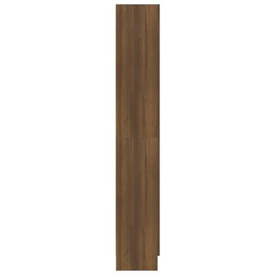 vidaXL Kirjakaappi ruskea tammi 82,5x30,5x185,5 cm tekninen puu