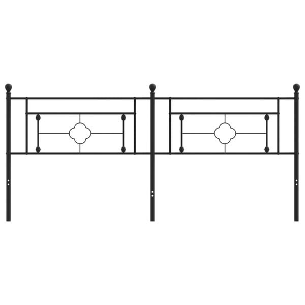 vidaXL Metallinen vaihtop&auml;&auml;ty musta 193 cm
