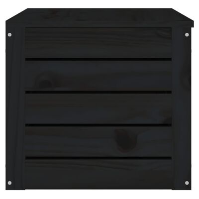 vidaXL Säilytyslaatikko musta 89x36,5x33 cm täysi mänty