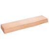 vidaXL Sein&auml;hylly vaaleanruskea 40x10x4 cm k&auml;sitelty t&auml;ystammi
