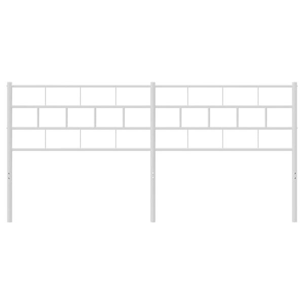 vidaXL Metallinen vaihtop&auml;&auml;ty valkoinen 180 cm