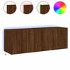 vidaXL TV-sein&auml;kaapit LED-valoilla 2 kpl ruskea tammi 60x35x41 cm