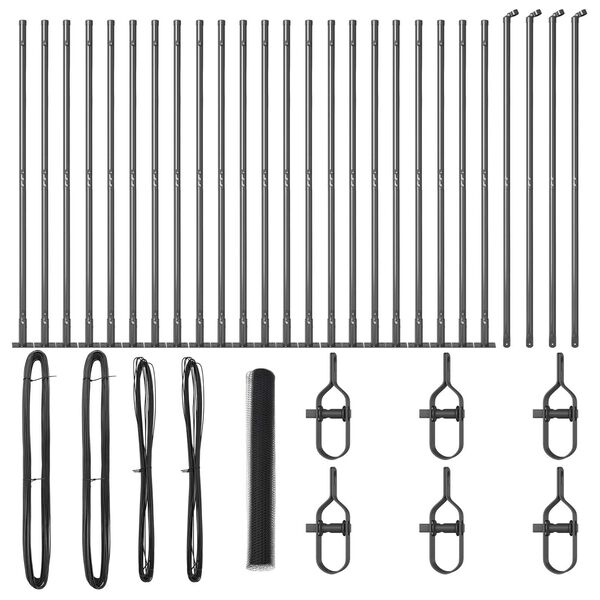 vidaXL Aitalatu Harmaa 50 x 1,2 m (13 mm verkko) Ter&auml;st&auml; ja PVC:t&auml;