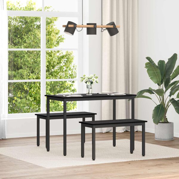 vidaXL Penkki Musta tammi. 80 x 35 x 45 cm Tekninen puu